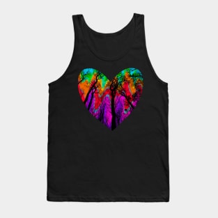 Rainbow Forest Heart Tank Top